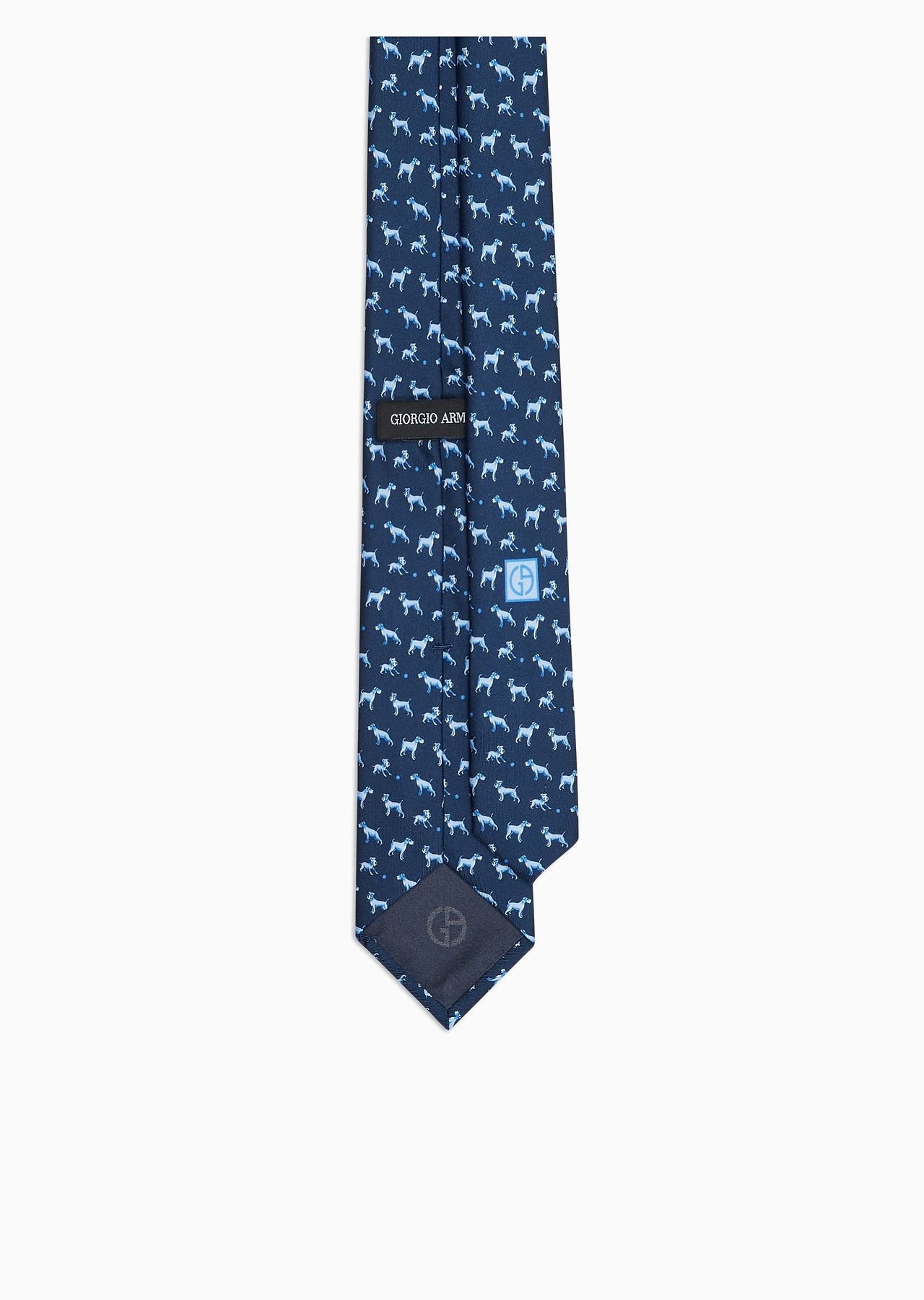 ASV silk tie with puppy print - 2