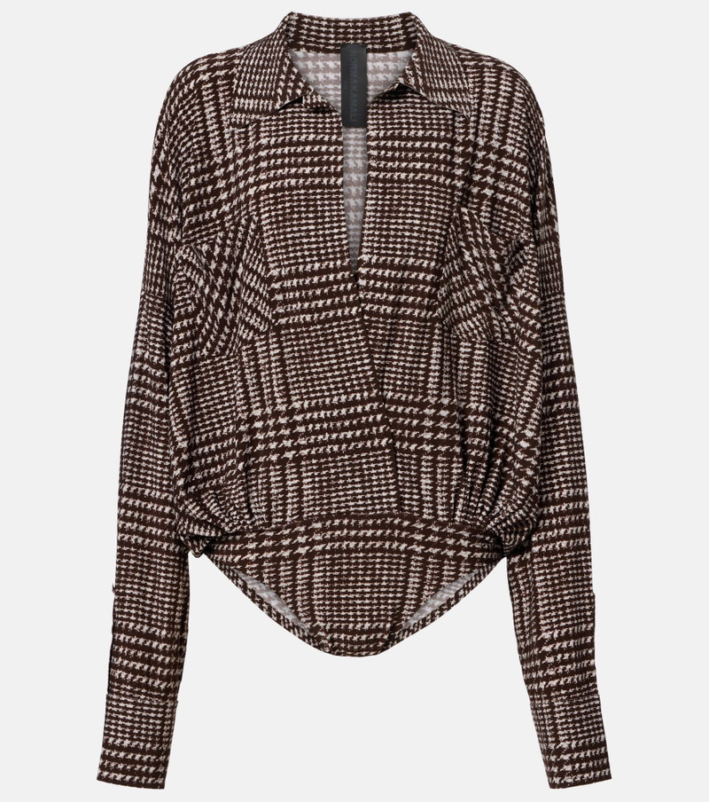 Prince of Wales check bodysuit 1