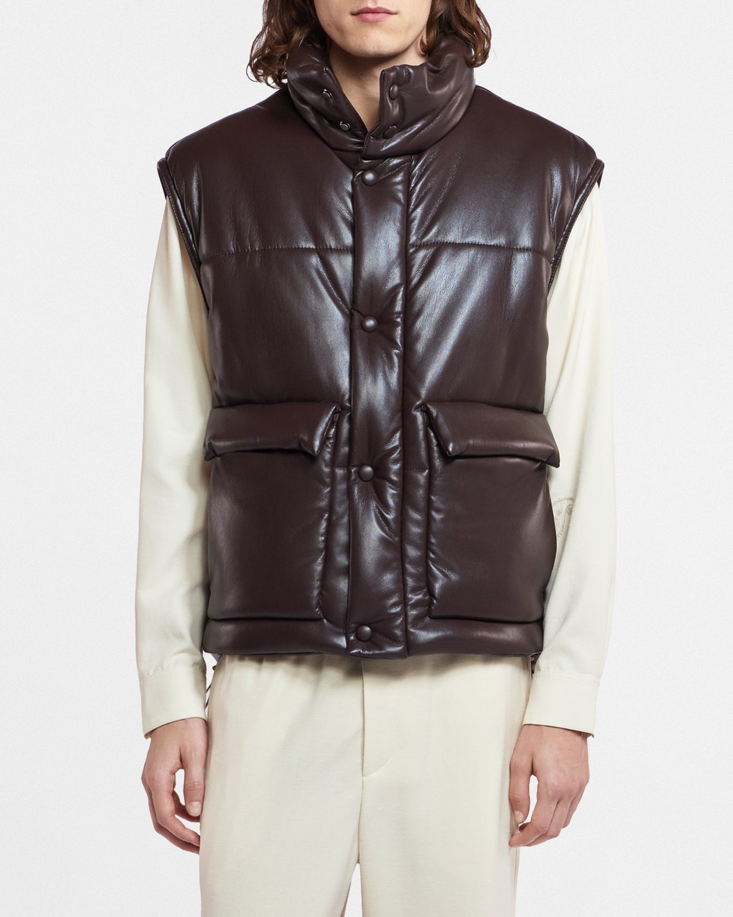 JOVAN - OKOBOR™ alt-leather gilet - Coffee ground - 1