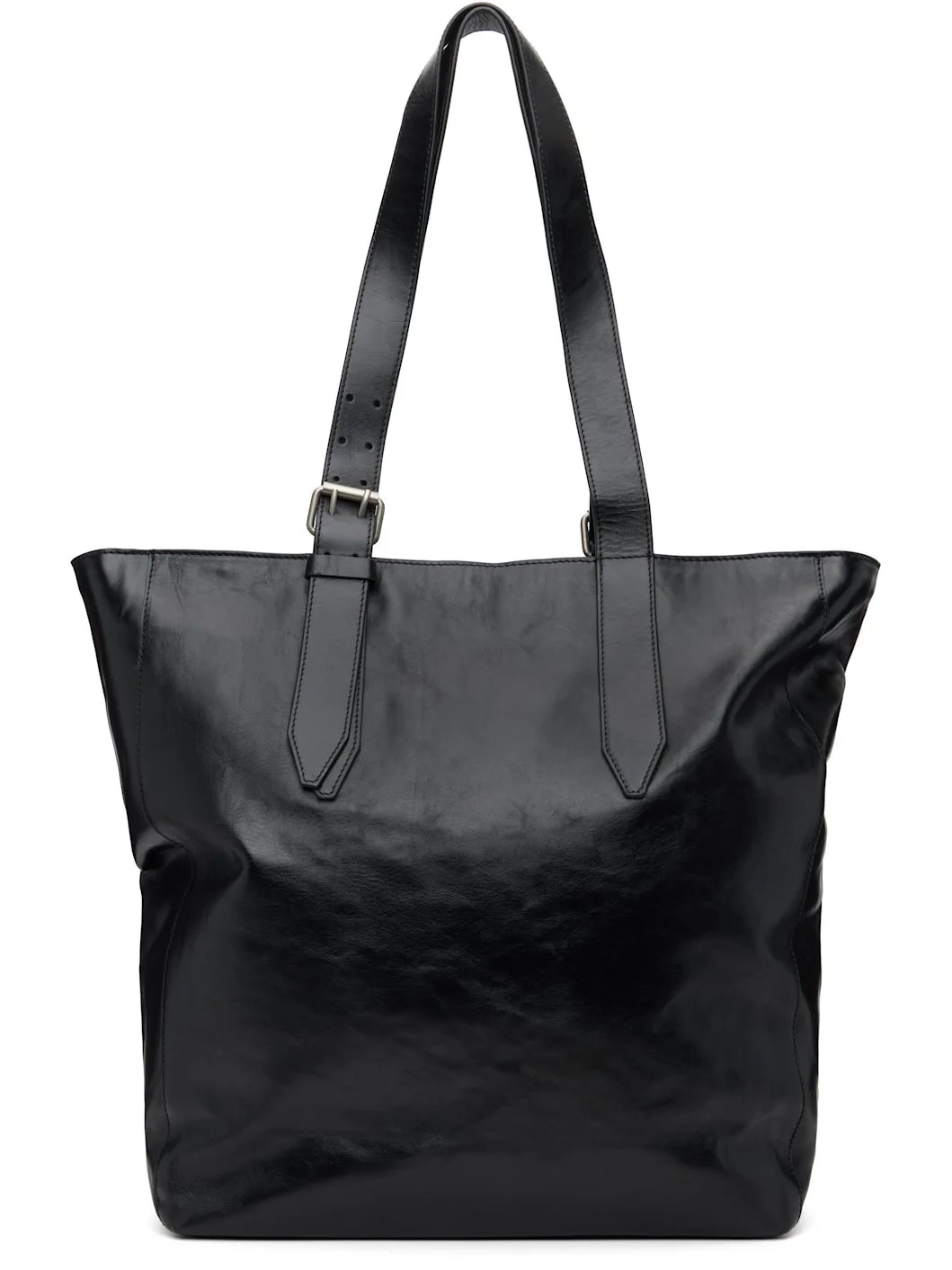 Black Leather Tote - 1