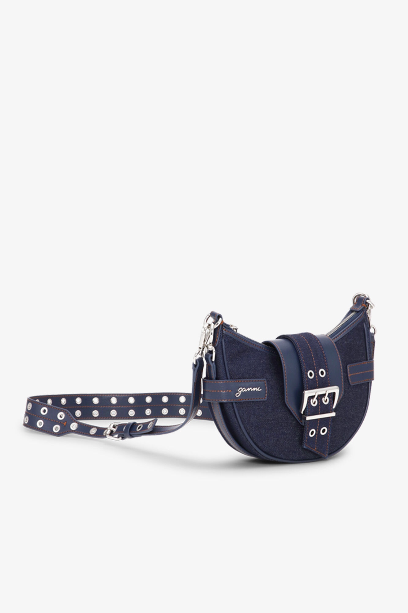 DENIM SMALL BUCKY CROSSBODY BAG - 2