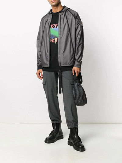 RAEBURN logo patch zip-up hoodie outlook