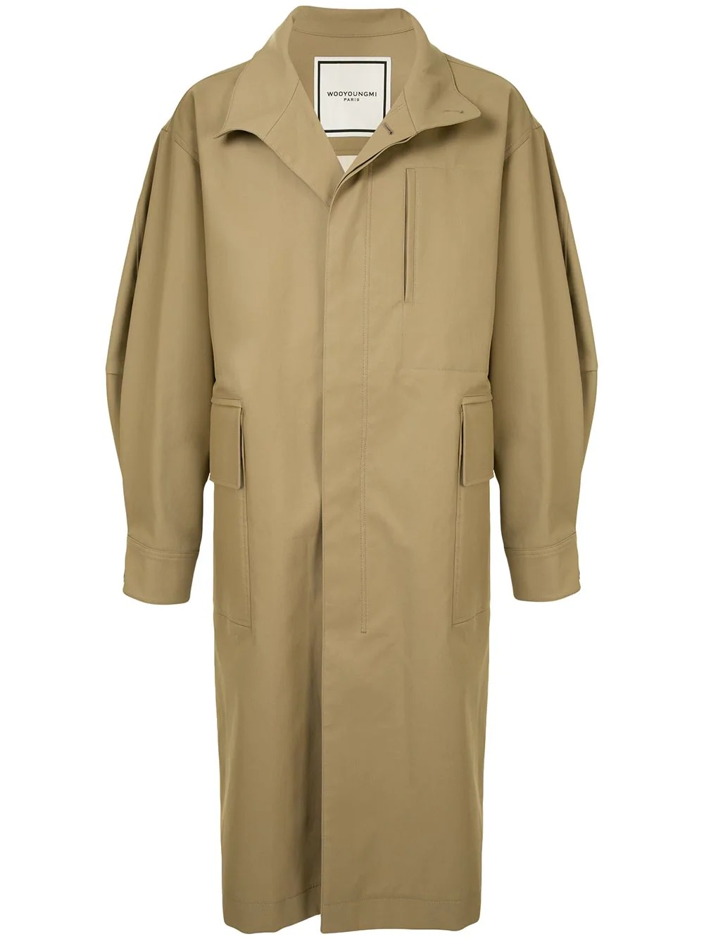 hi-neck trench coat - 1