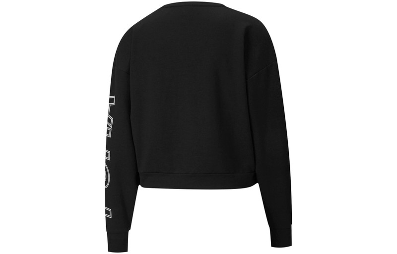 PUMA (WMNS) PUMA Modern Sports Crewneck Sweatshirt 'Black White Pink' 585259-61 outlook