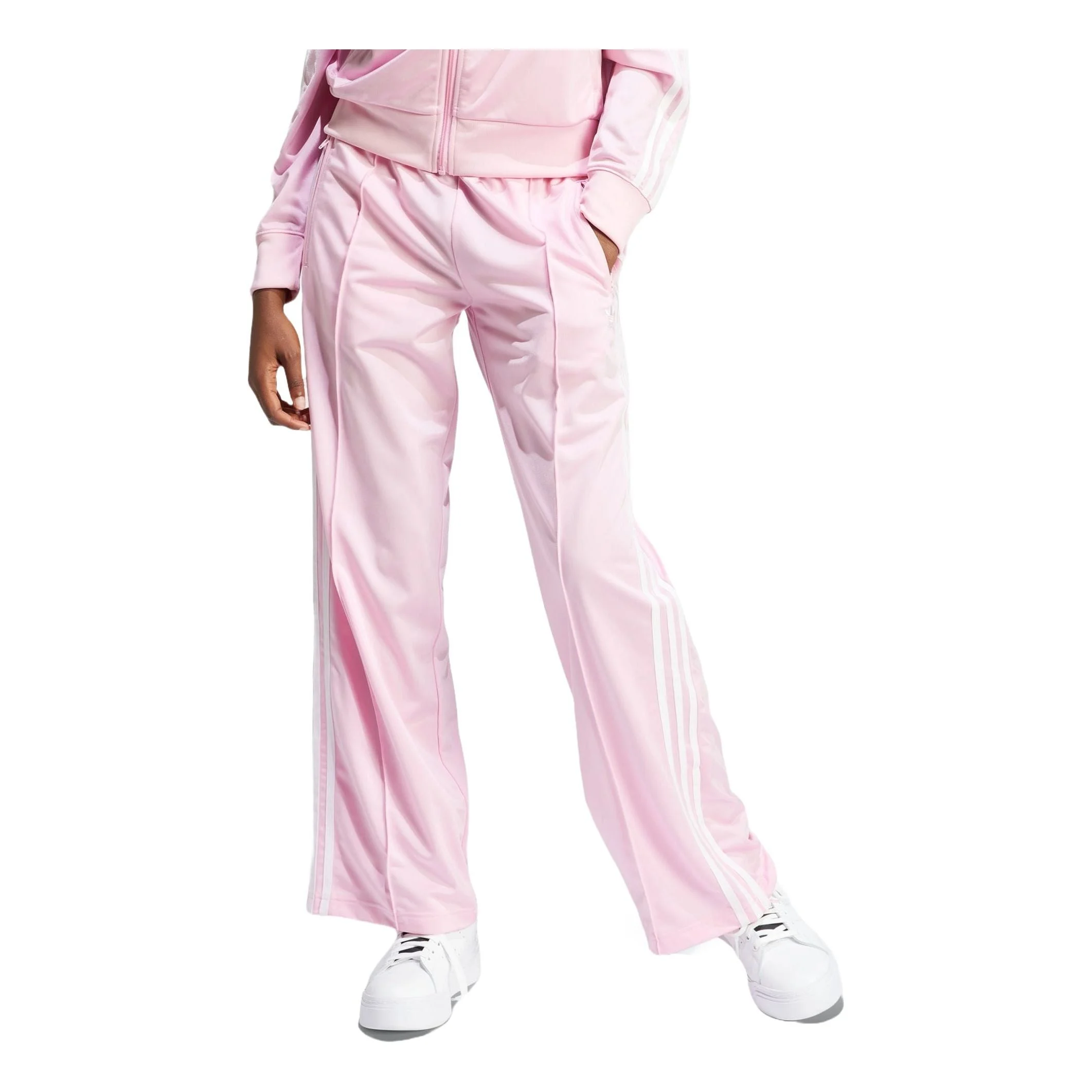 (WMNS) adidas Lifestyle Adicolor Firebird Loose Track Pants Asia Sizing 'True Pink' IP0637 - 1