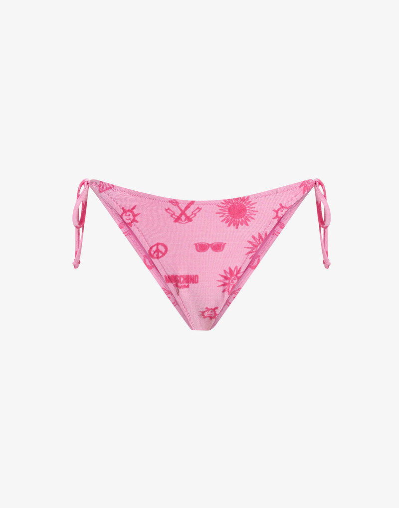 TERRY CLOTH SWIM BRIEFS WITH TIES 3