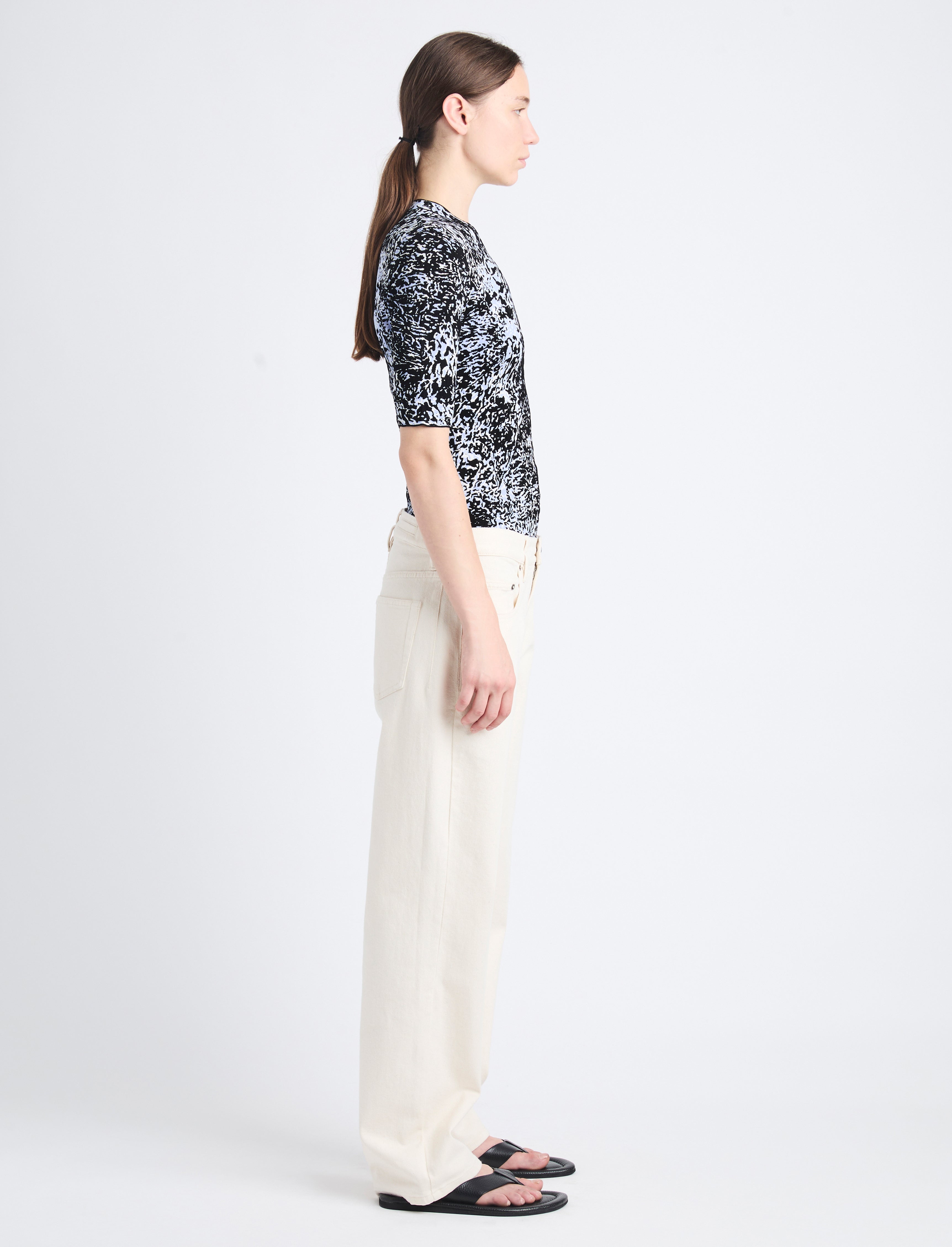 Greta Top in Printed Jacquard - 4