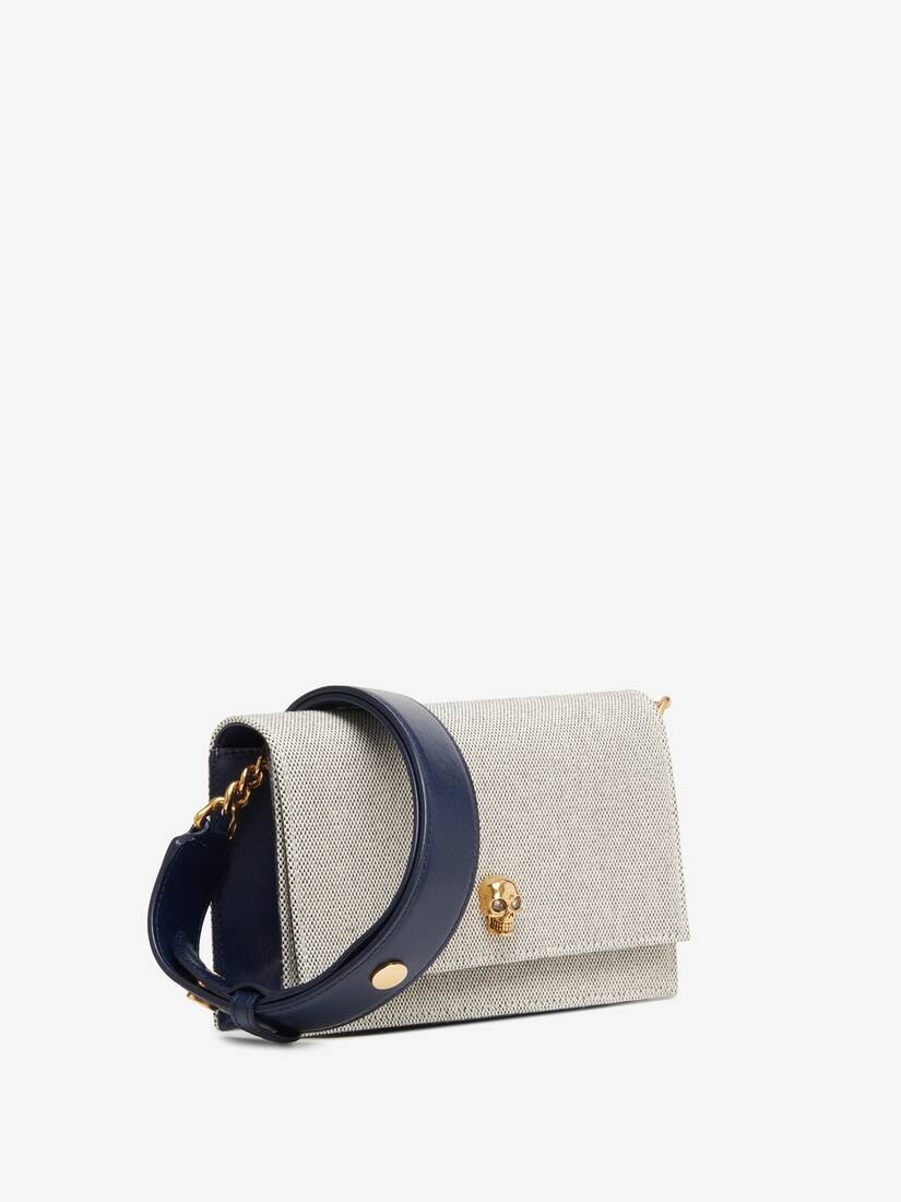 Women's The Biker Small Skull Bag in Grey/navy - 3