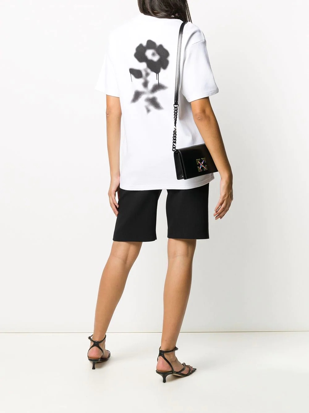 flower print short-sleeve T-shirt - 2