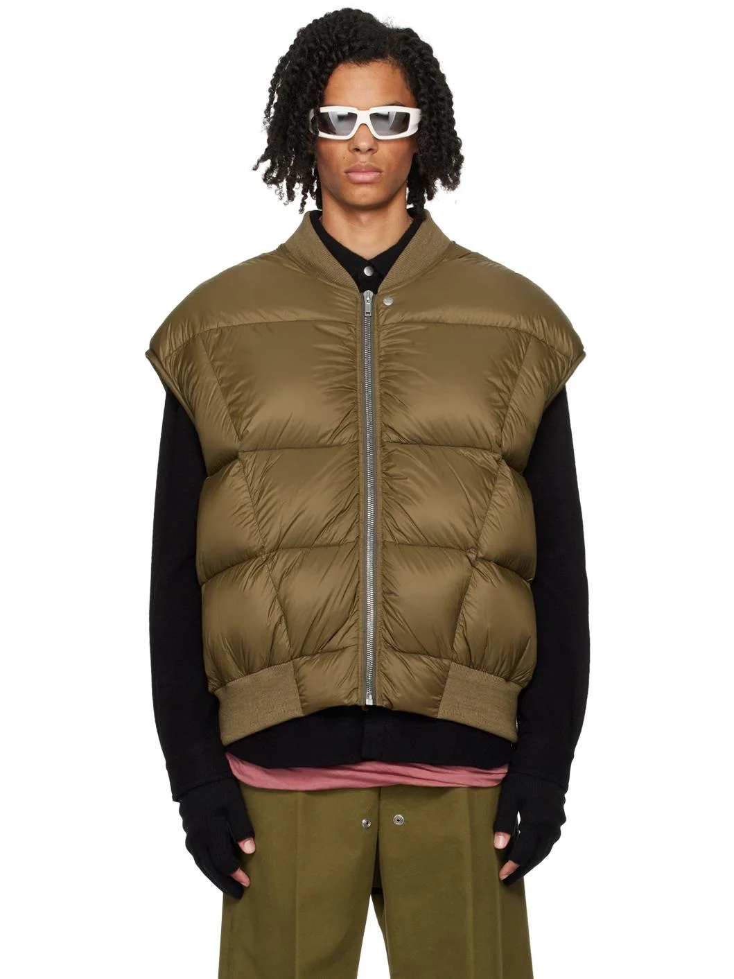 Khaki Porterville Luxor Flight Down Vest - 1