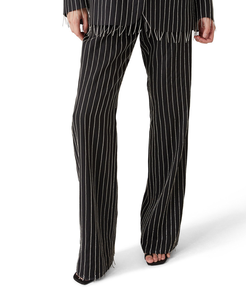Crystal Embellished Tailored Trousers | Casablanca Paris 4