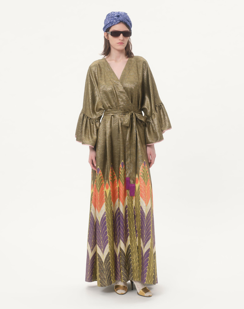Valentino LONG LUREX DRESS WITH VOYAGE IMAGINAIRE PRINT outlook