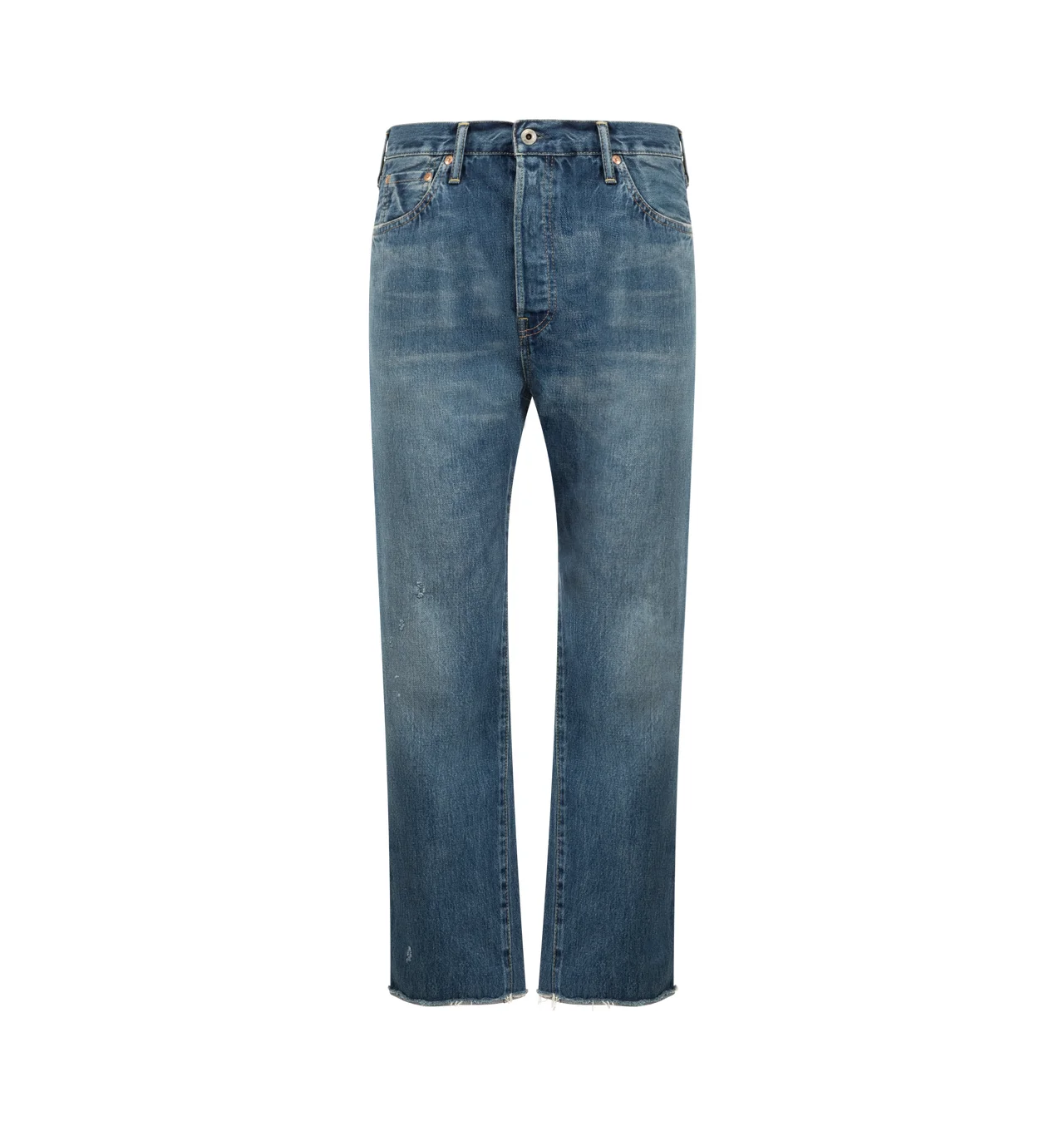SELVEDGE DENIM USED ANKLE CUT JEAN - 1