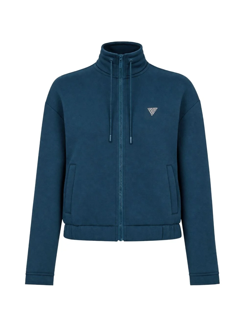 logo-studded zip-up hoodie - 1