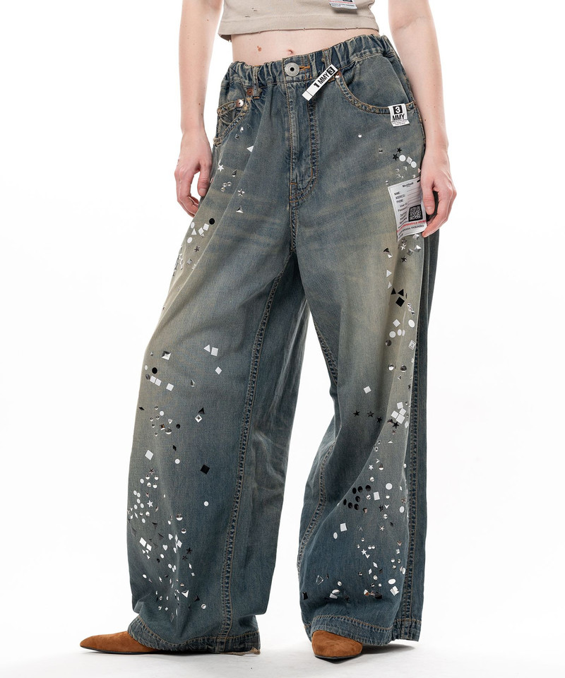 Embellished Denim Pants 12