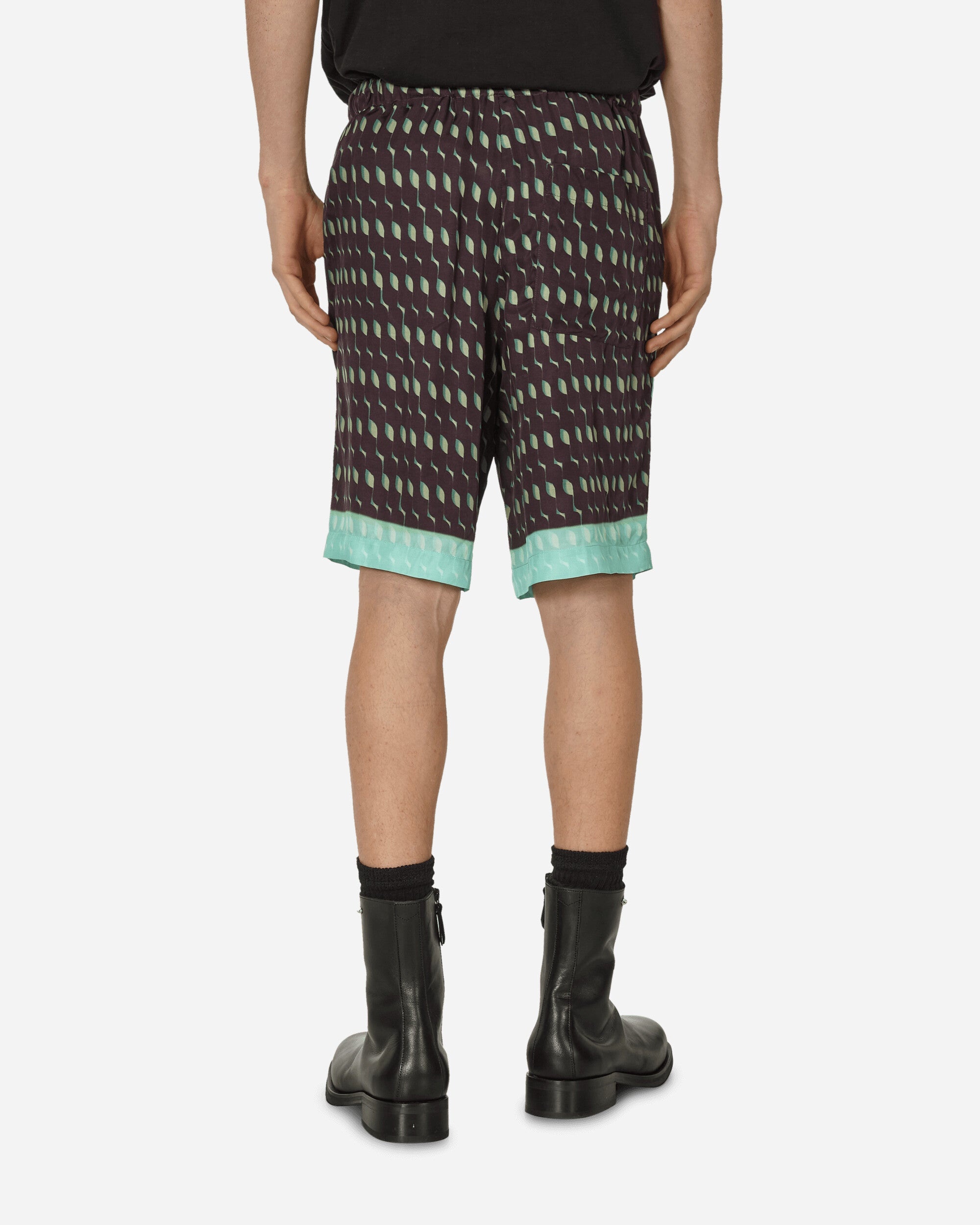 Printed Viscose Shorts Brown - 3
