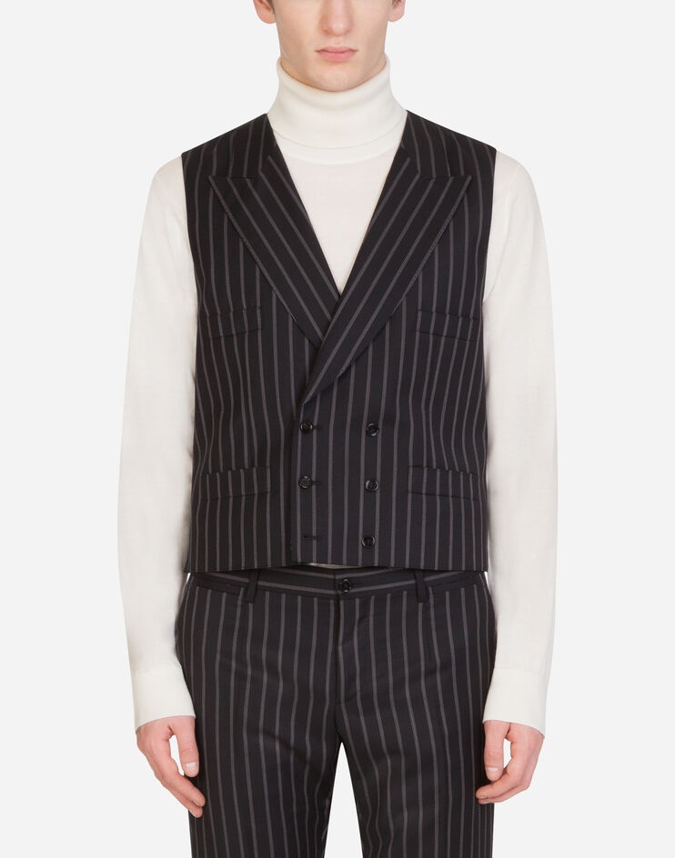 Double-breasted Sicilia-fit suit in pinstripe wool - 6