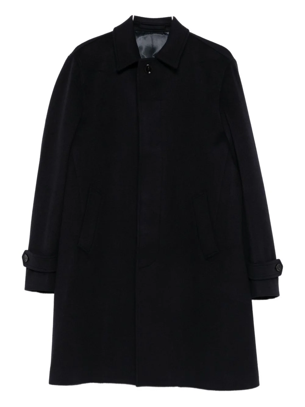 buttoned flap-pocket coat - 1