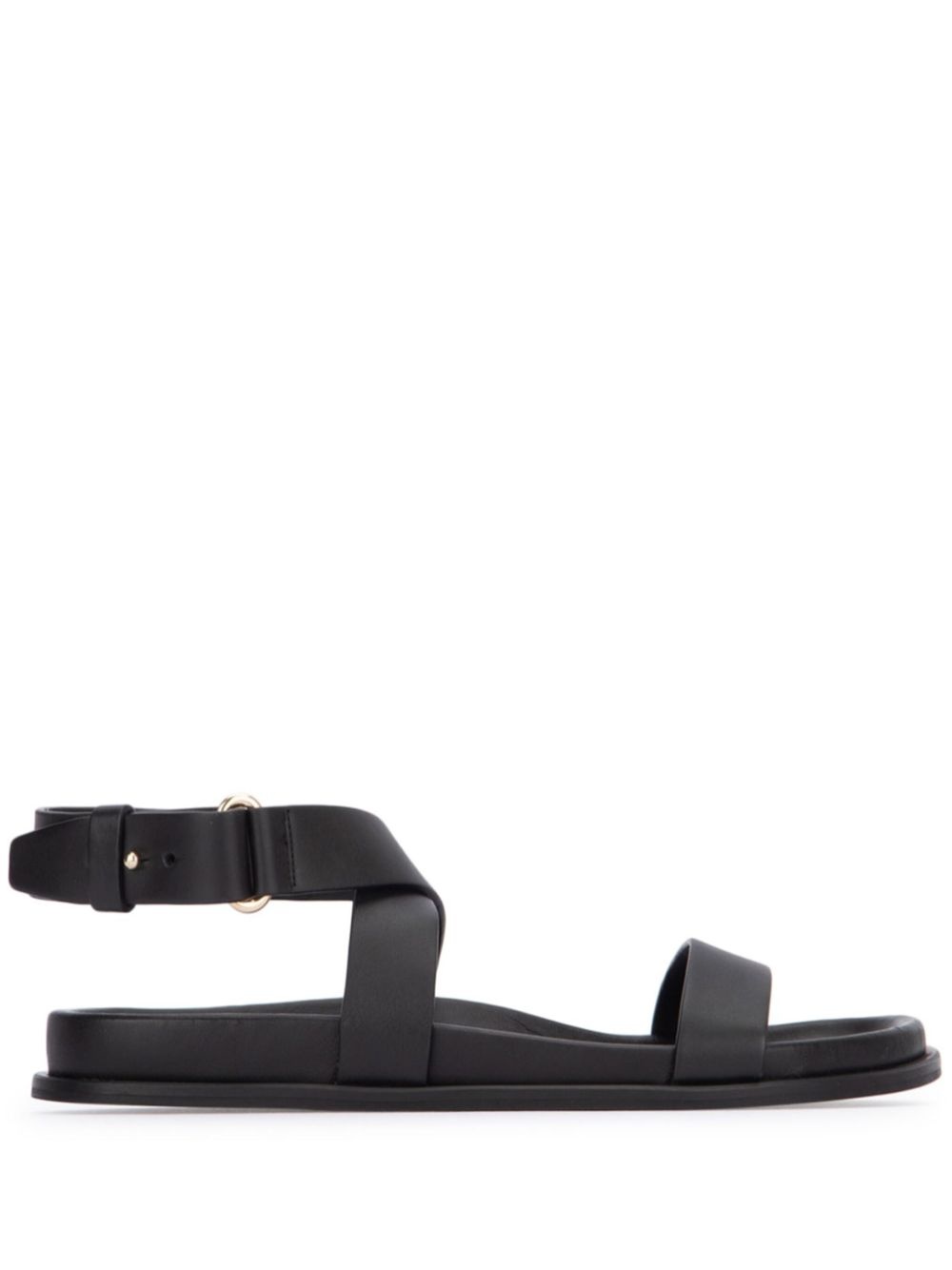 crossover-strap leather sandals - 1