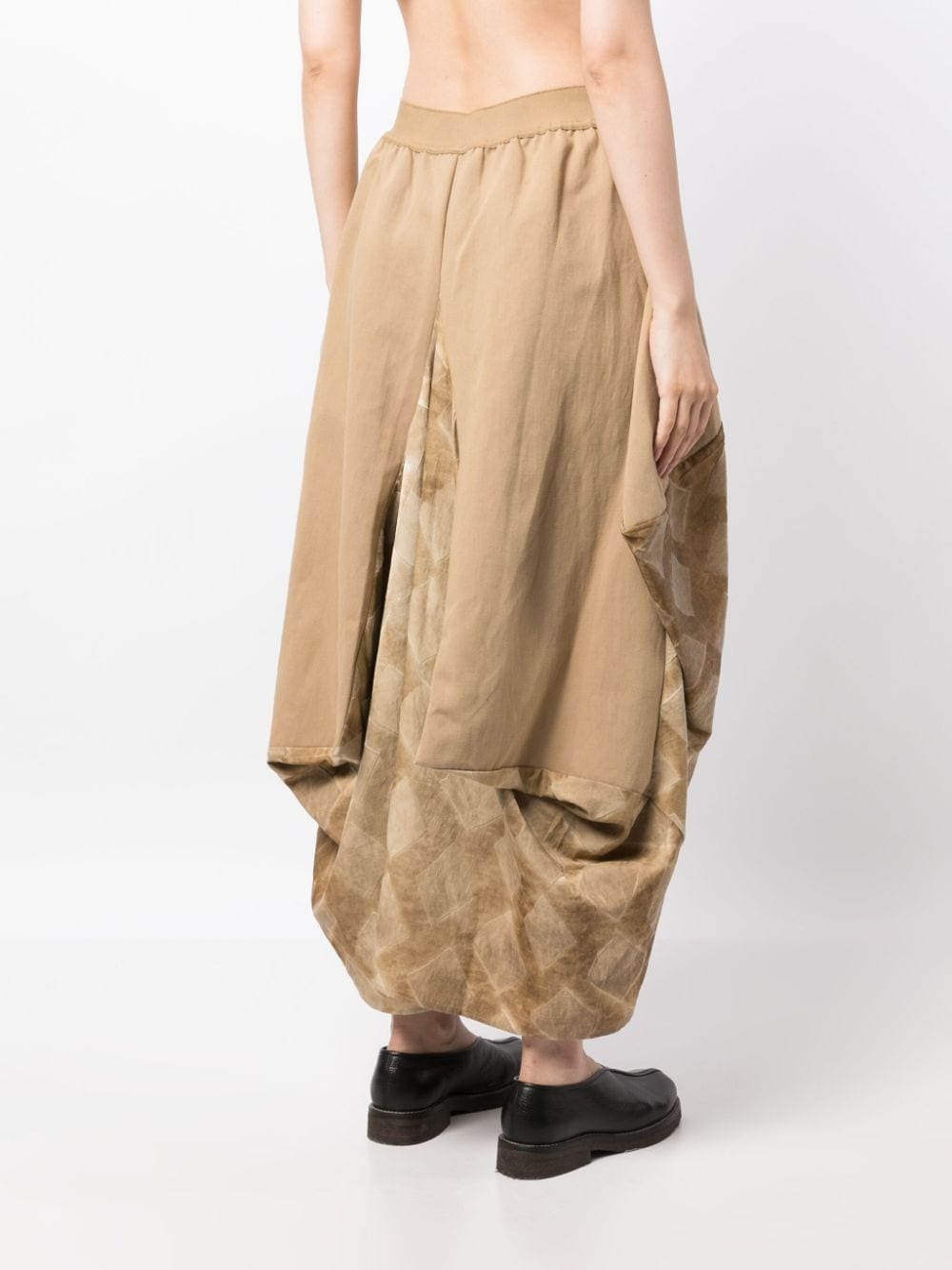 jacquard draped maxi skirt - 4