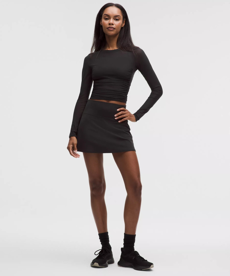 Mesh Ruched Long-Sleeve Shirt 6