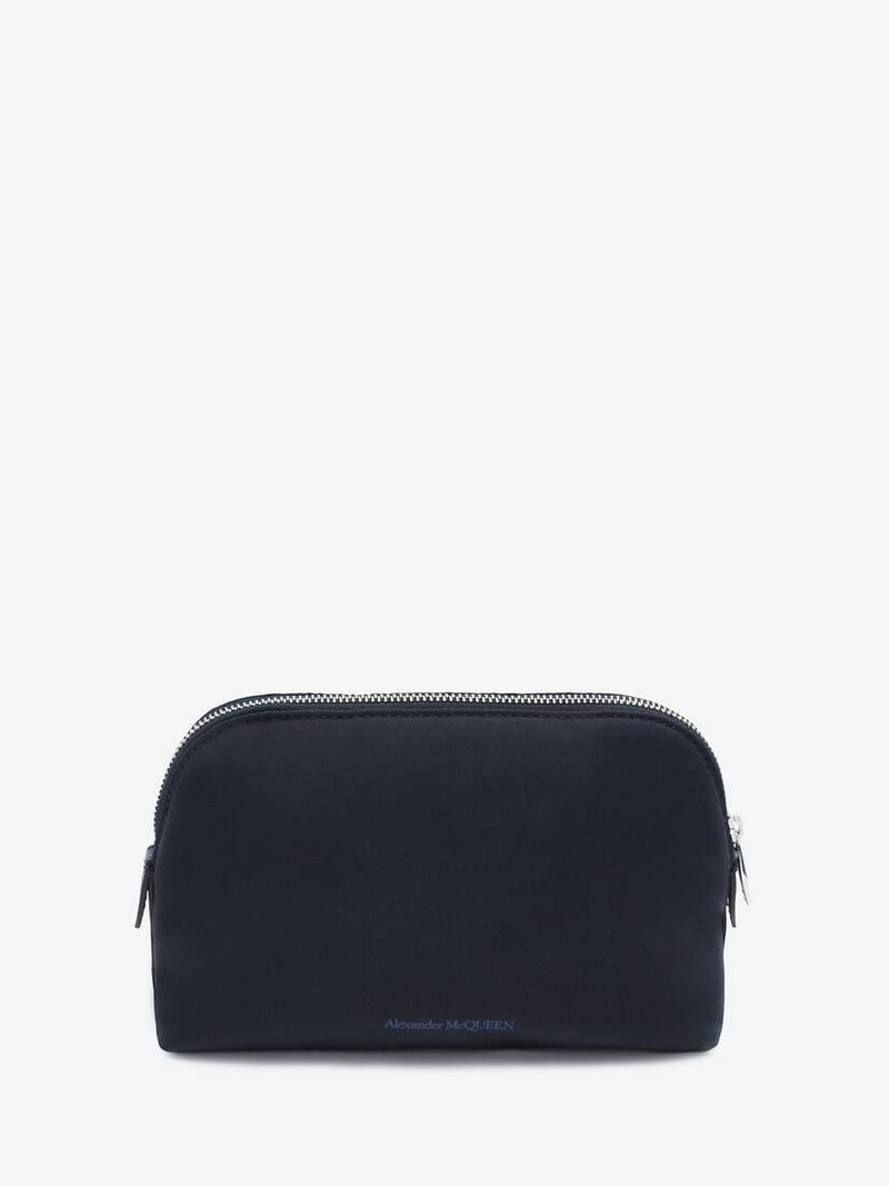 Mcqueen Graffiti Medium Zip Pouch in Navy 3