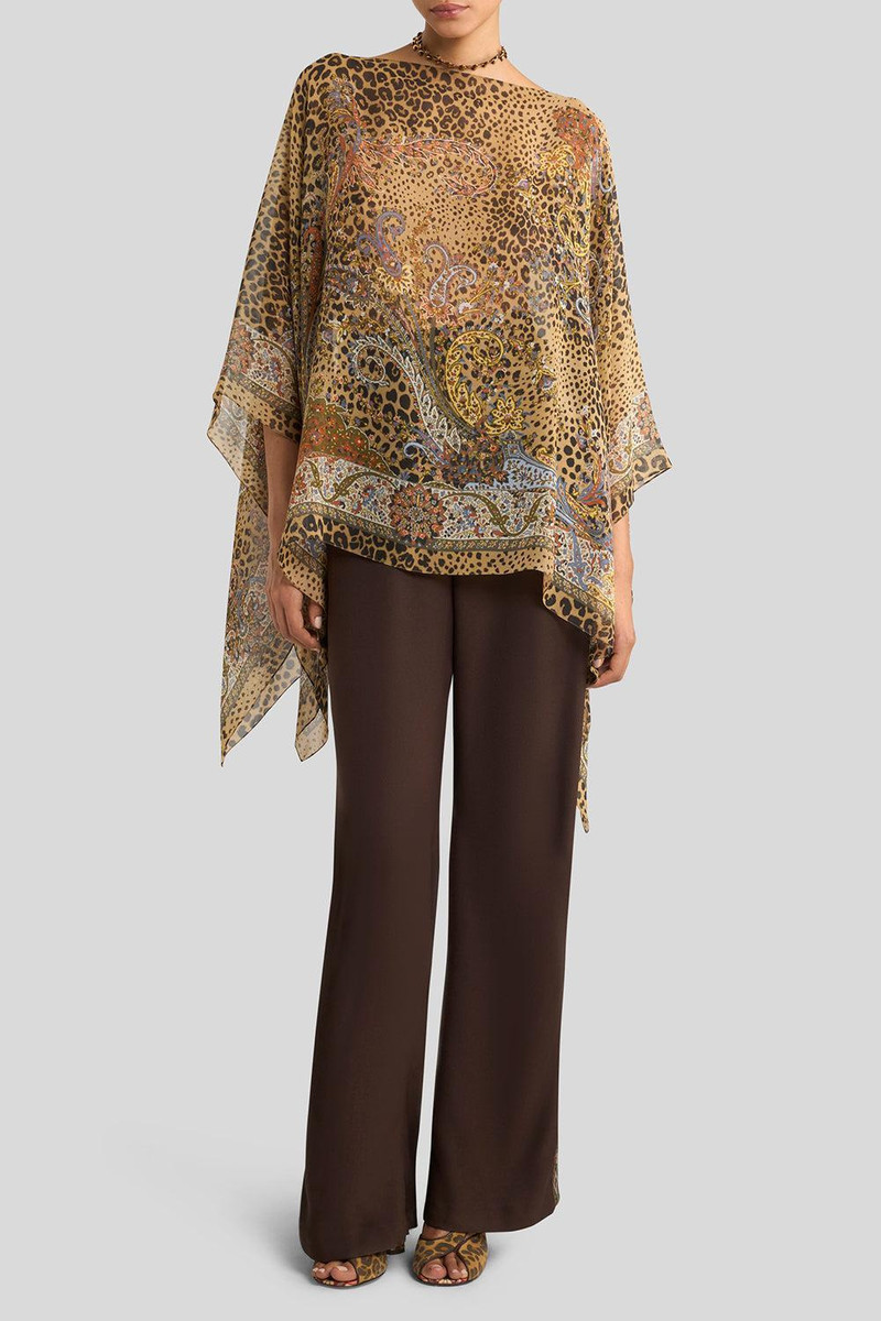 Etro Cheetah Print Poncho Blouse outlook