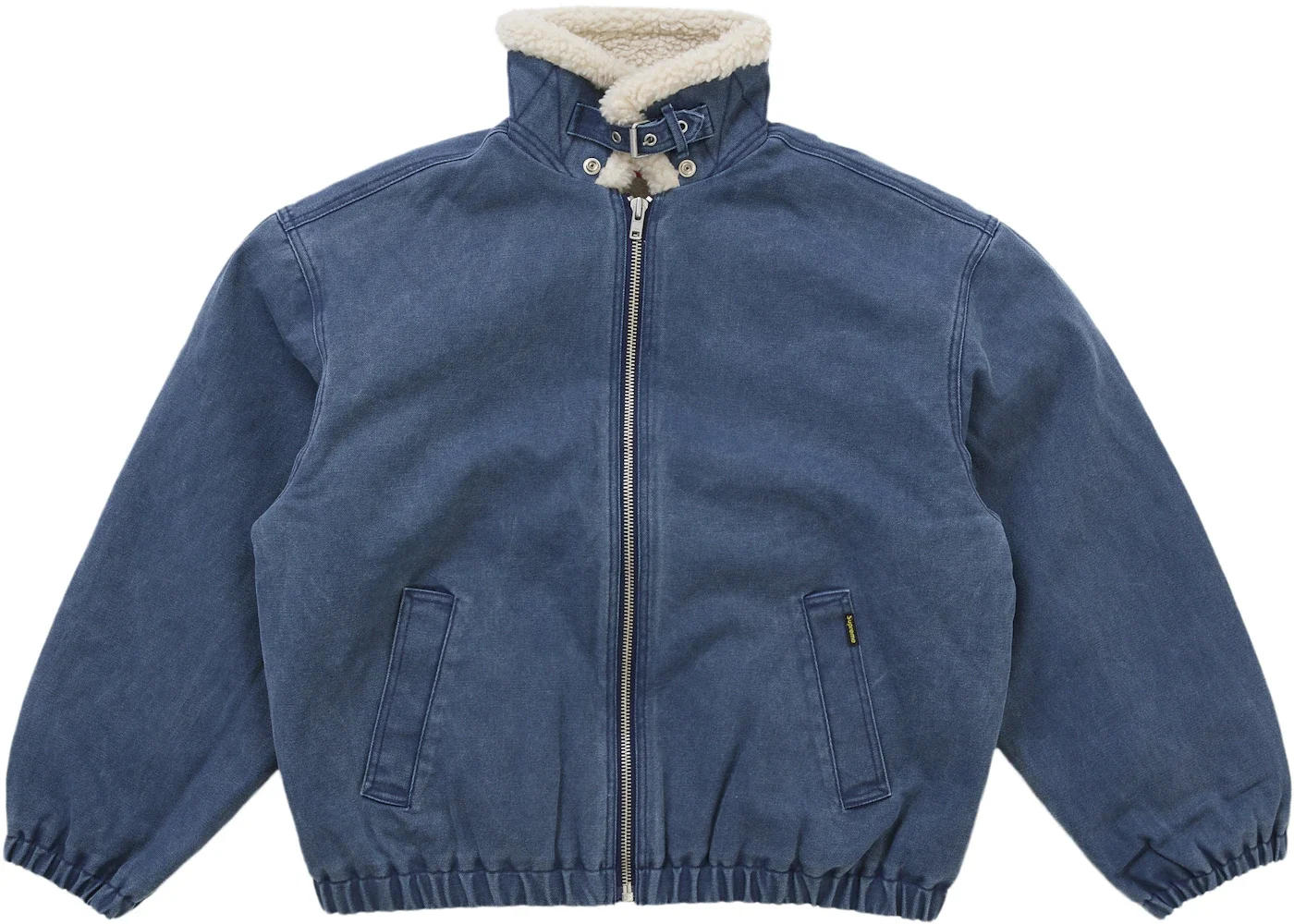 Supreme Faux Sherling Lined Bomber Jacket (FW25) Navy - 1