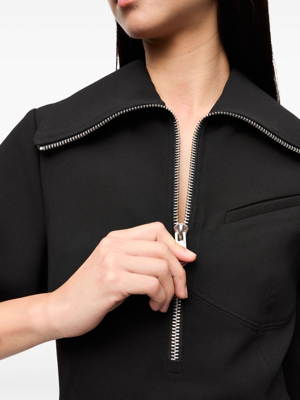 zip-up minidress - 4