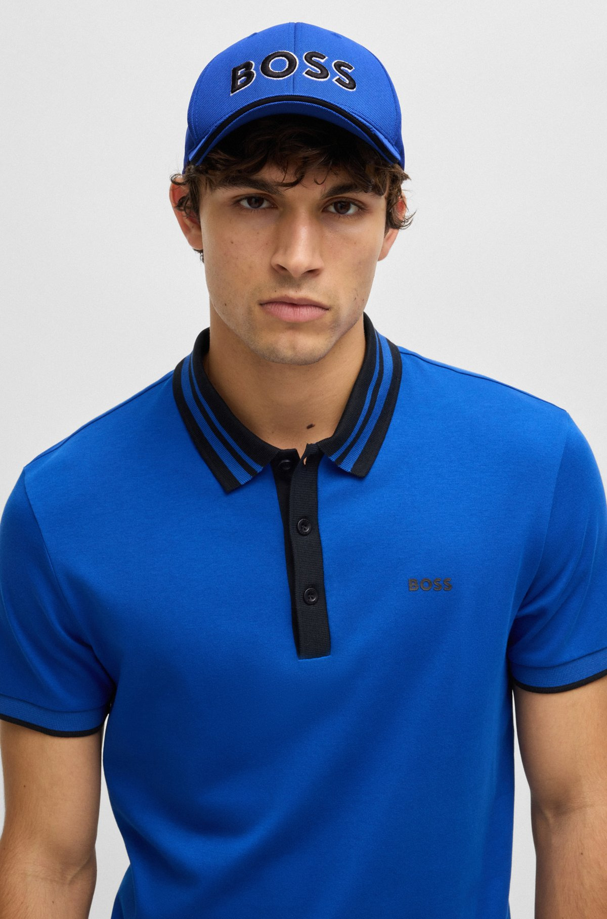 KNITTED-PIQUÉ SIX-PANEL CAP WITH EMBROIDERED LOGO - 4