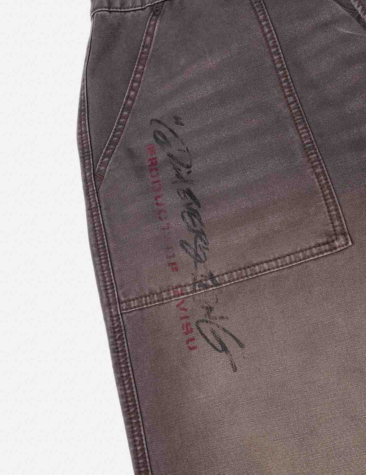 Multi Logos Print Balloon Fit Washed Woven Pants - 9