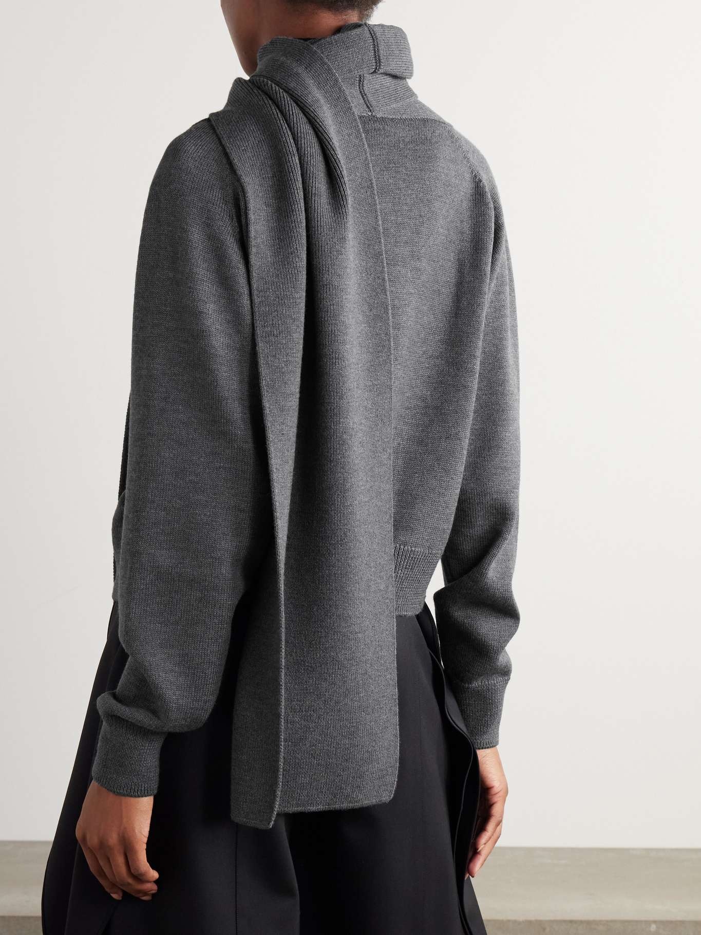 Layered wool cardigan - 3