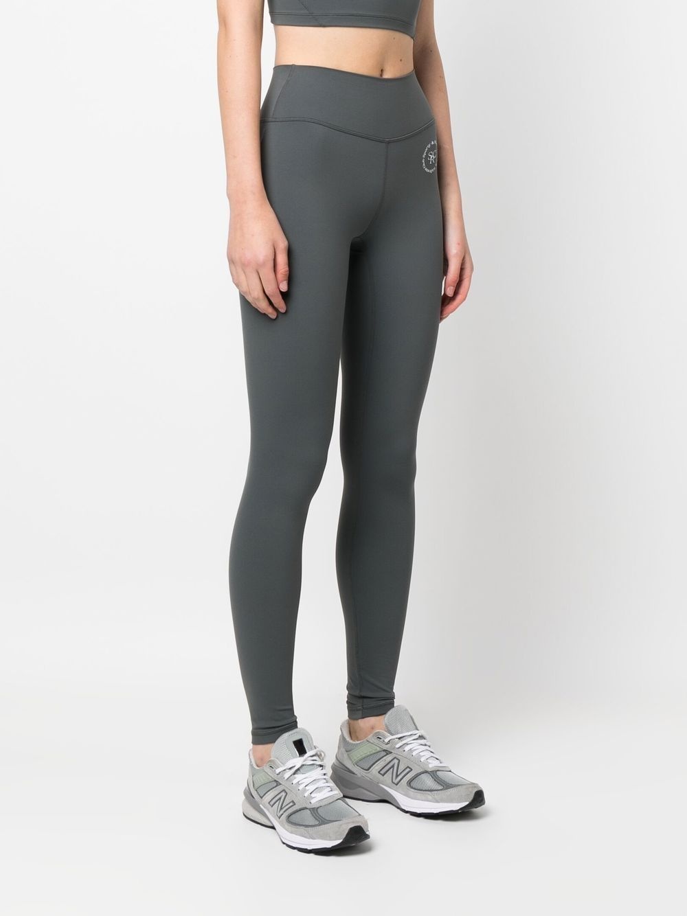 logo-print detail leggings - 3