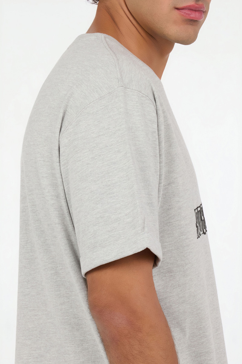 Grey Mélange T-Shirt with Snake and Logo 7