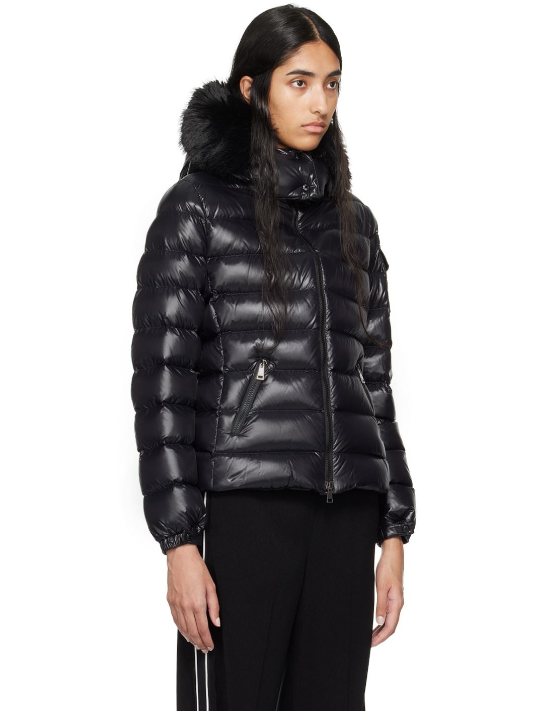 Moncler Black Badyf Down Jacket | ssense | REVERSIBLE