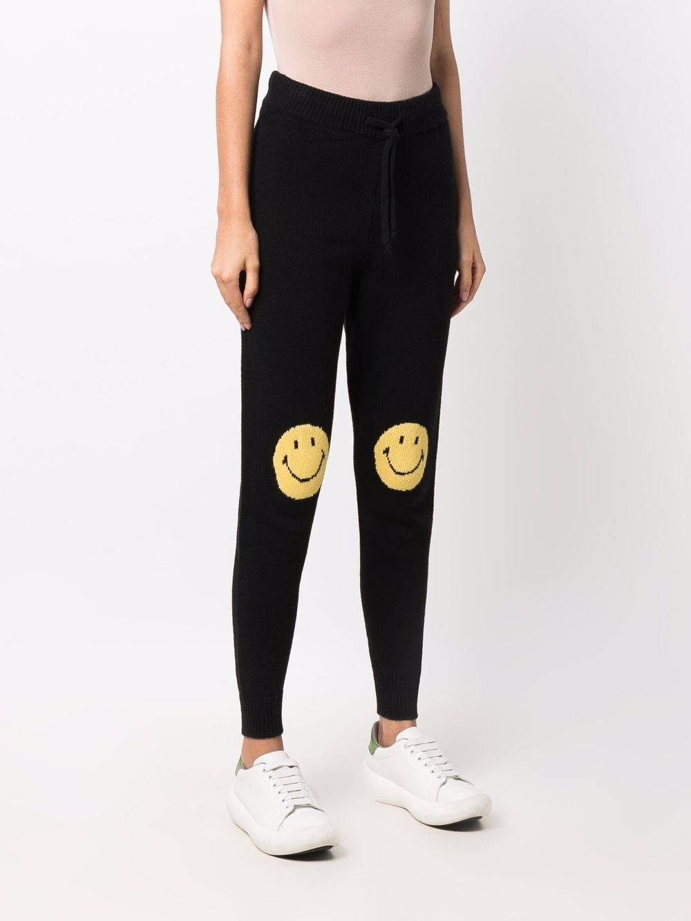 smiley-embroidered joggers - 3