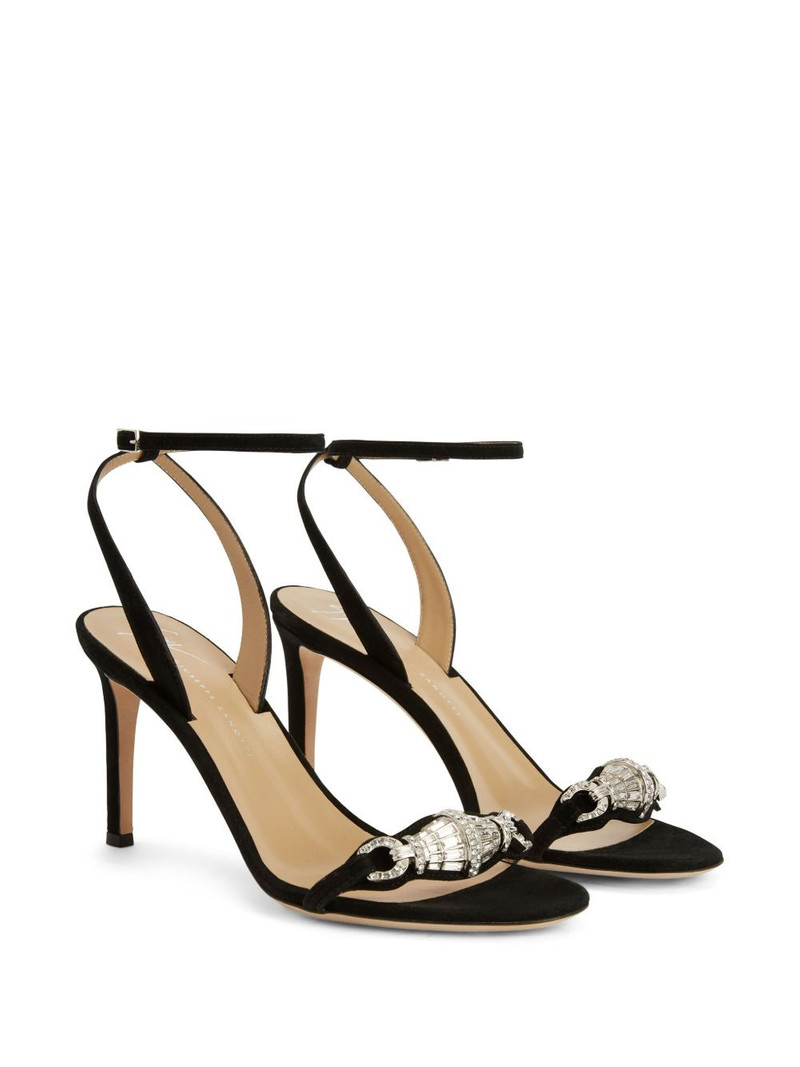 Giuseppe Zanotti Thais crystal-embellished suede sandals outlook