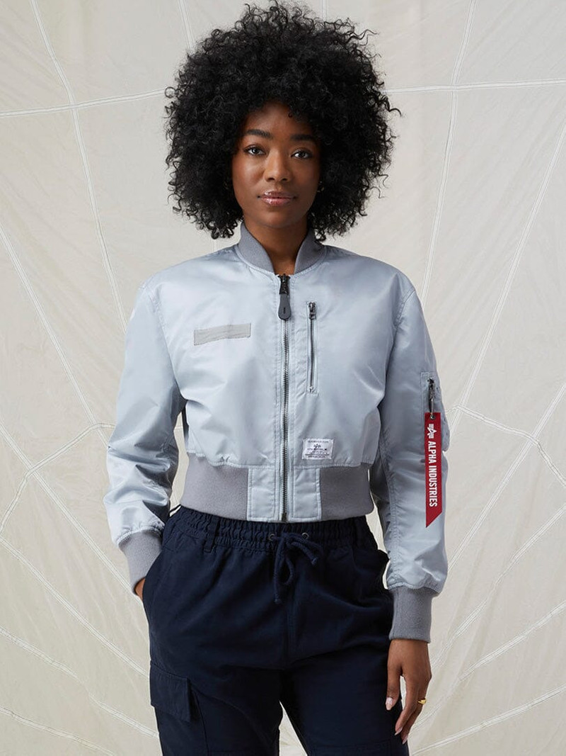 ALPHA INDUSTRIES L-2B CROPPED GEN II BOMBER JACKET WOMENS outlook