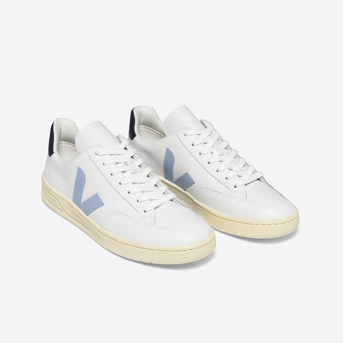 V-12 LEATHER WHITE STEEL NAUTICO - 2