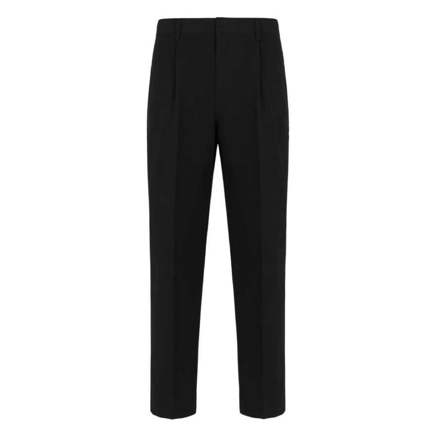 Emporio Armani Seersucker Pleated-Waist Chinos Pants - 5