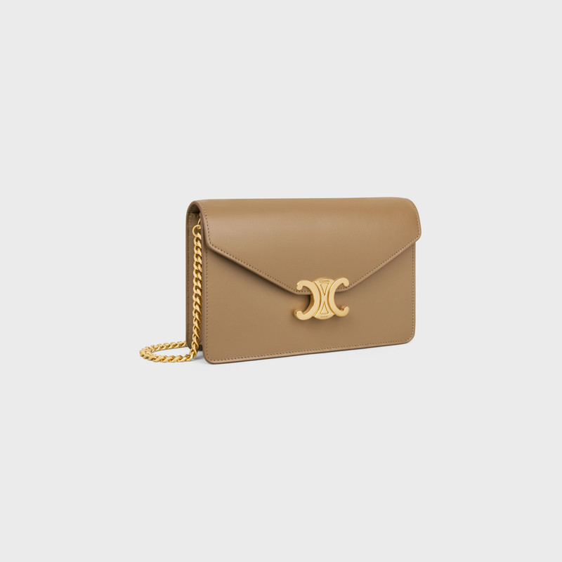 CELINE WALLET ON CHAIN MARGO IN Shiny calfskin outlook
