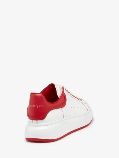 Alexander McQueen Men's Oversized Sneaker in White/lust Red outlook