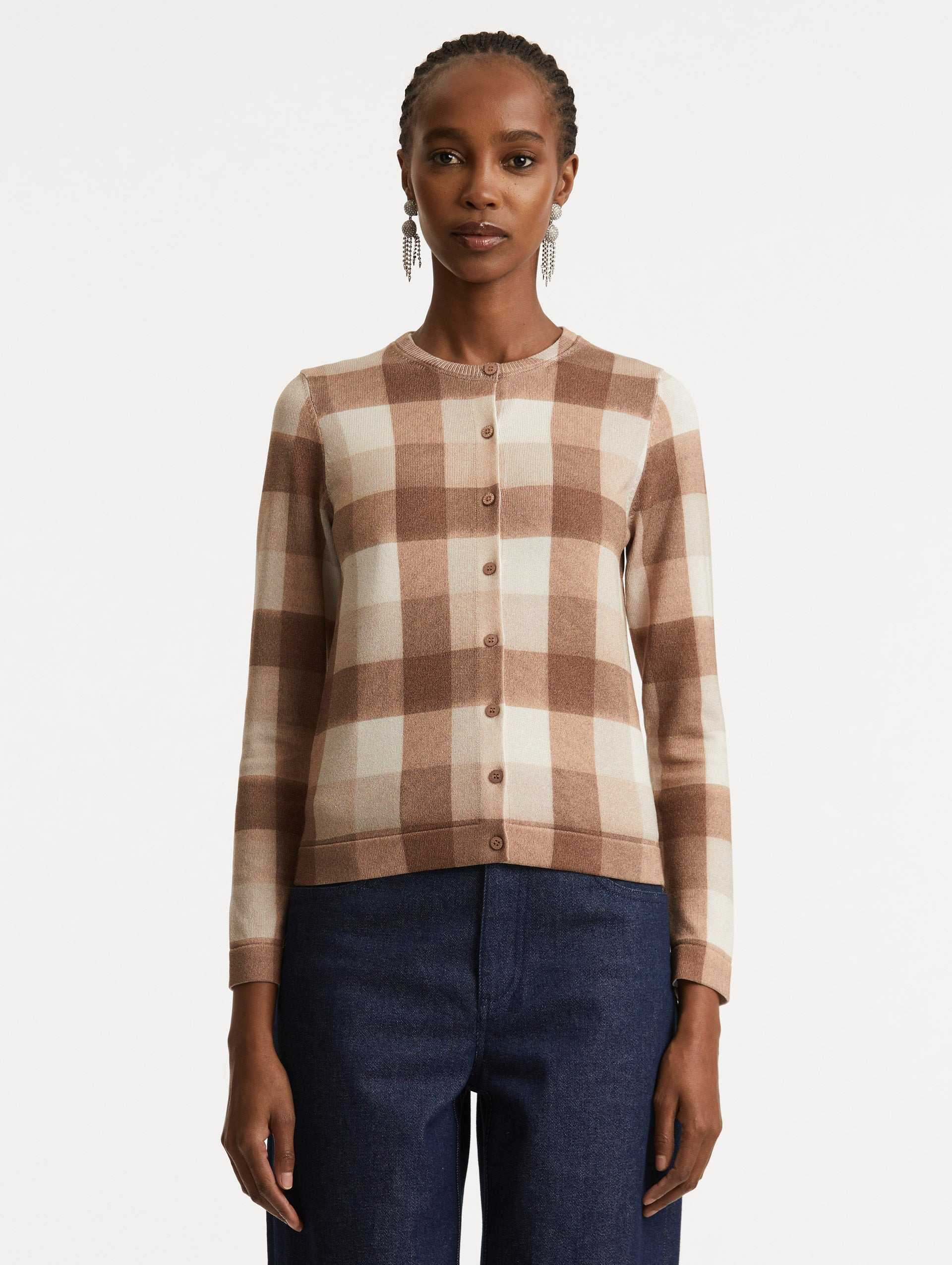 PLAID PRINTED CARDIGAN - 2