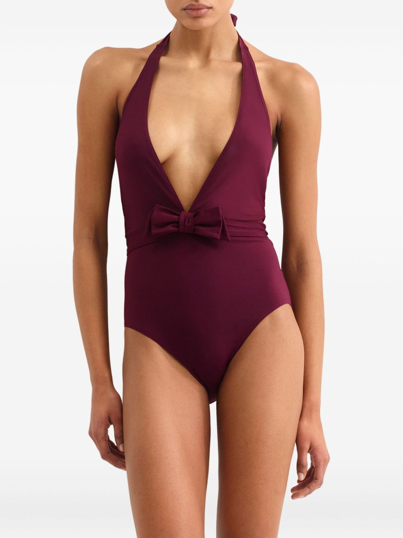 ERES halter-neck bow-embellished swimsuit outlook