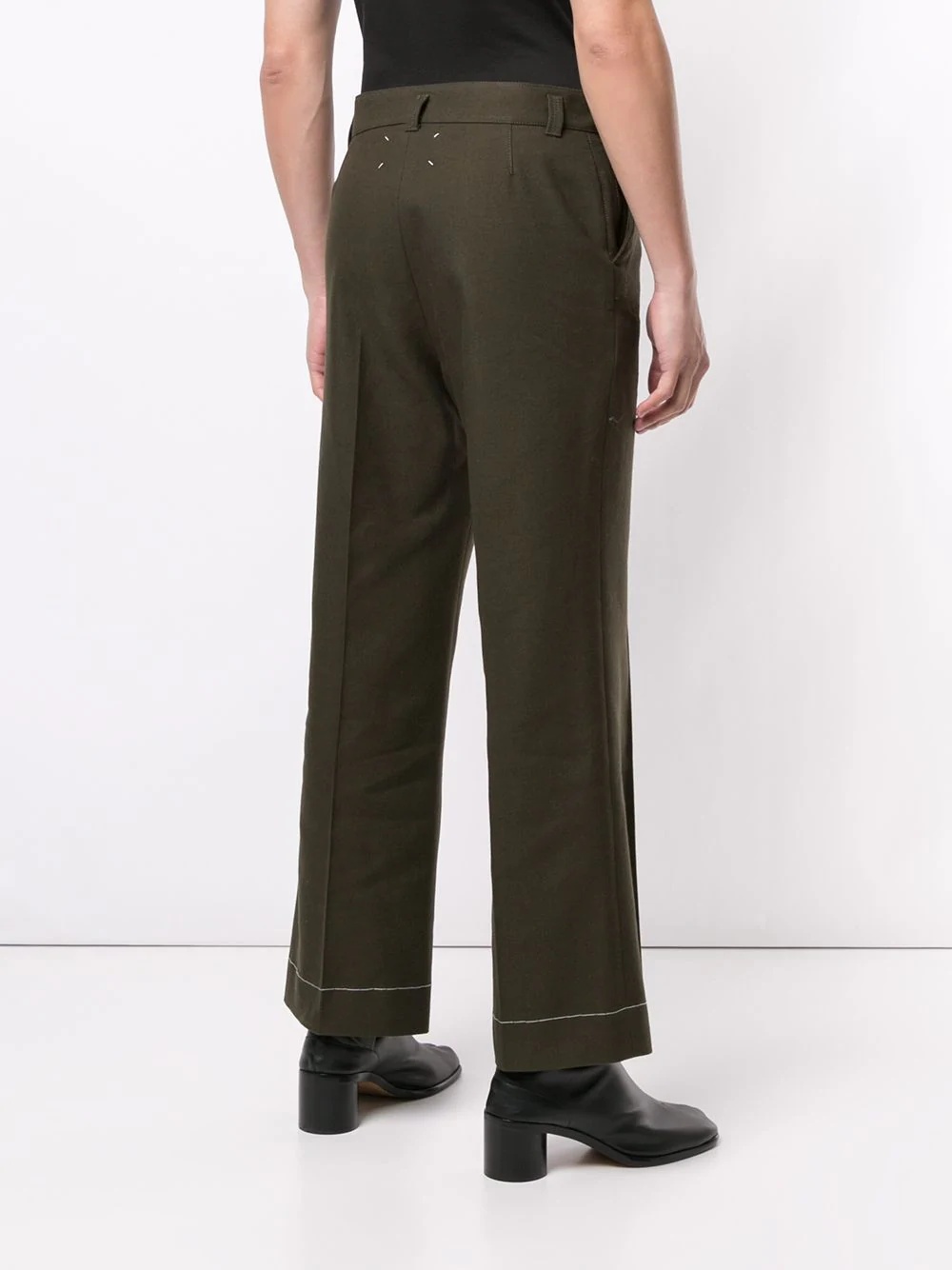 twill cropped trousers - 4