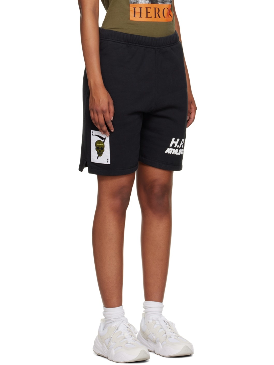 Black 'H.P. N.Y.' Shorts - 2