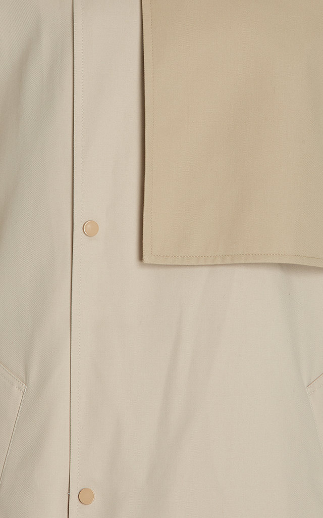 Removable Sleeve Crepe Trench Coat neutral - 8