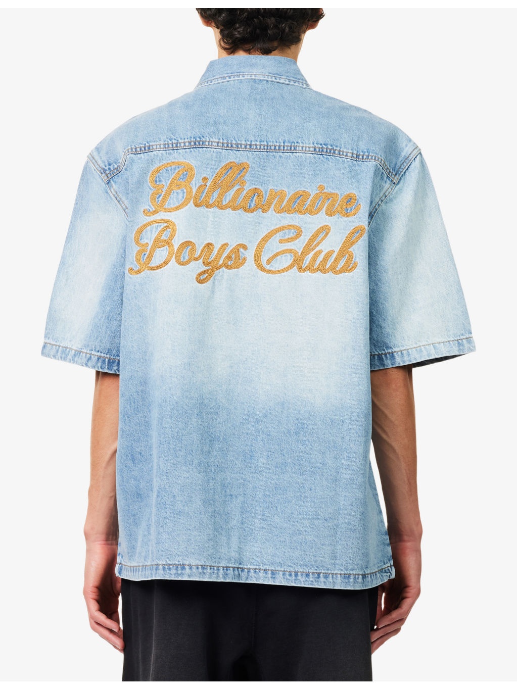 Astro Logo-Embroidered Denim Shirt - 4