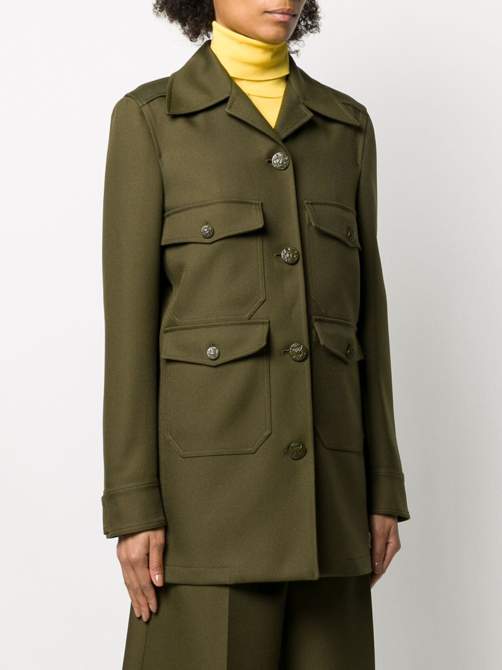 flap-pocket military-style jacket - 3