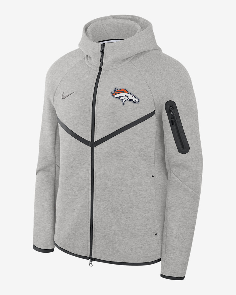Denver Broncos Tech Fleece Windrunner Men's Nike NFL Full-Zip Hooded Jacket 1